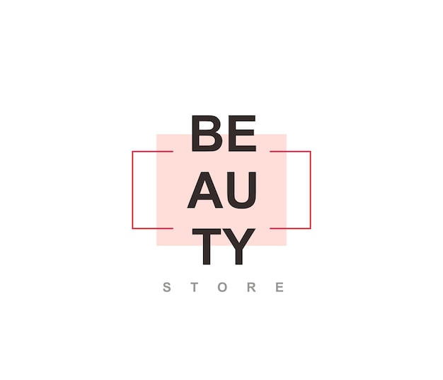 Beauty shop logo in minimal style