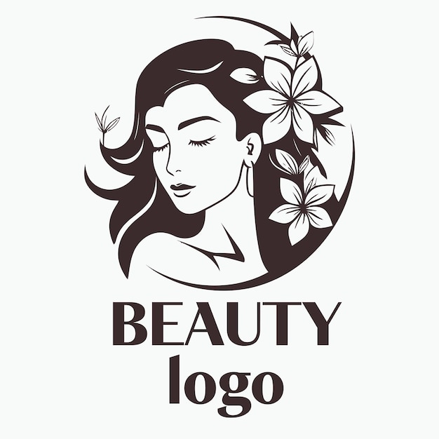 Vector beauty skin care woman logo