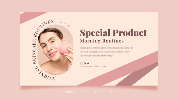 Beauty skincare banner template