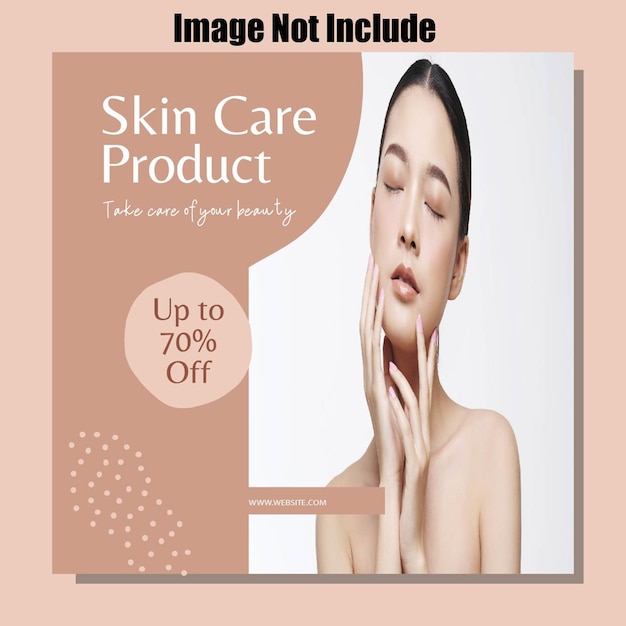 beauty and skincare routine banner design social media post template