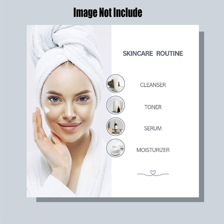 Vector beauty and skincare routine banner design social media post template