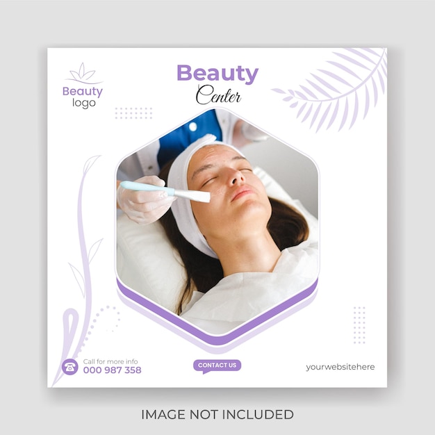 Vector beauty social media post and instagram post design template