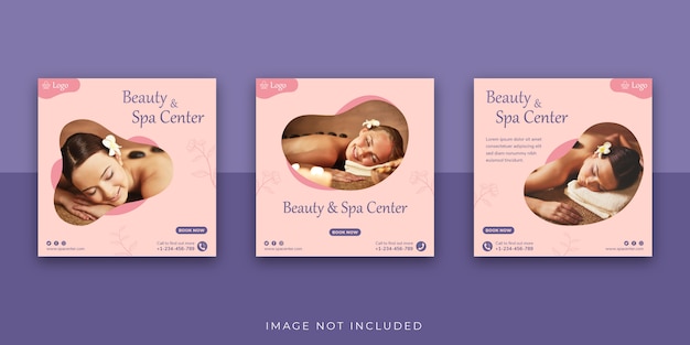 Beauty & spa center social media post template