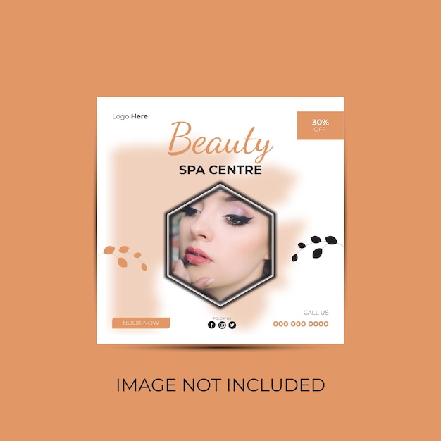 Vector beauty spa centre social media or instagram post template design