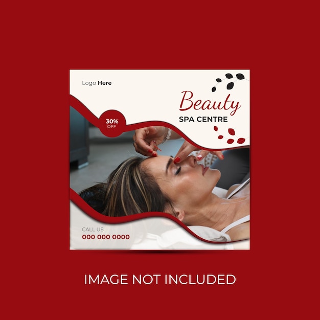 beauty spa centre social media or instagram post template design
