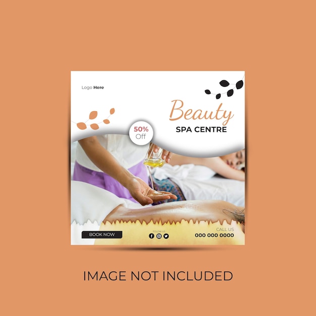 beauty spa centre social media or instagram post template design