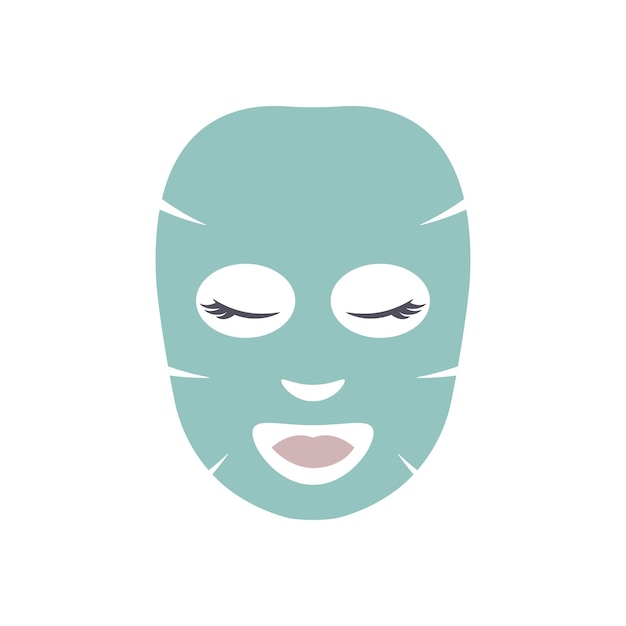 Vettore illustrazione della maschera per il viso beauty spa