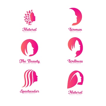 Premium Vector | Beauty and spa feminine logo collection