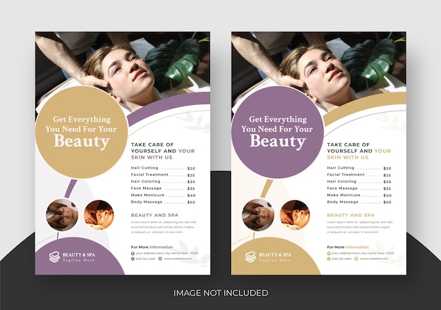 Beauty Spa Flyer Design Template, Spa Minimal Flyer