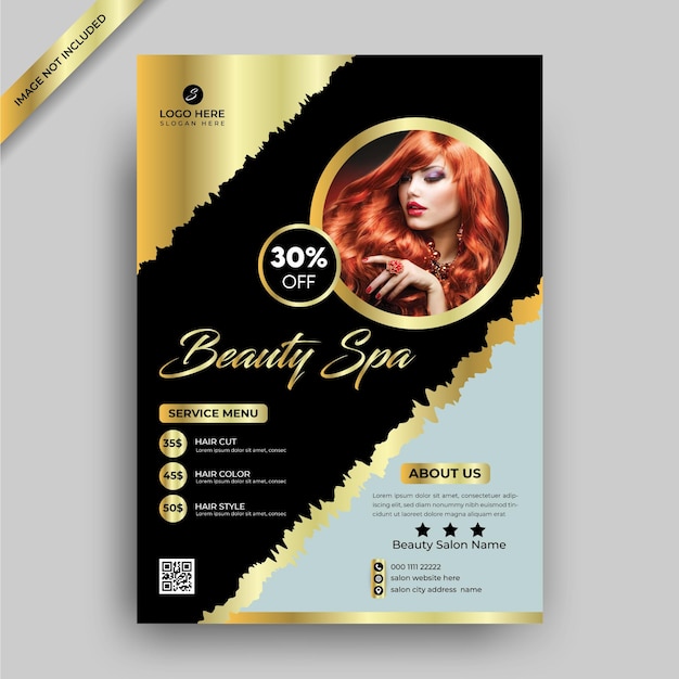 Vector beauty spa flyer design