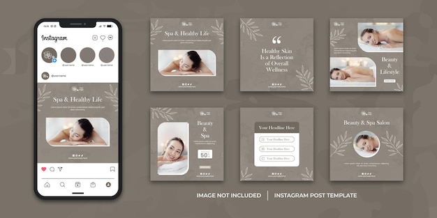 Beauty and spa instagram post template