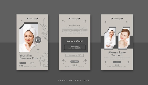 Beauty and spa instagram story design template