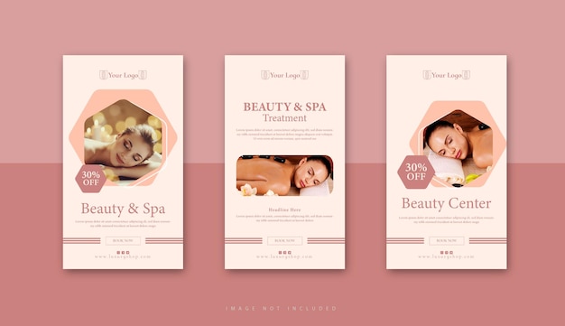 Vector beauty and spa instagram story design template