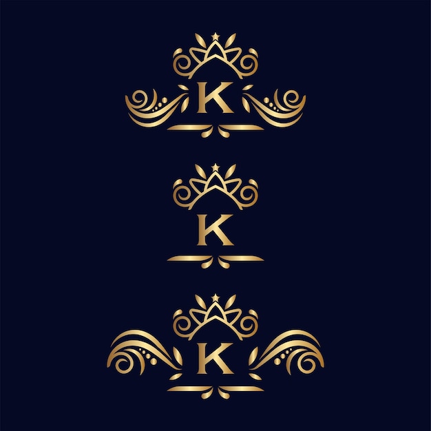 Vector beauty spa letters logos k