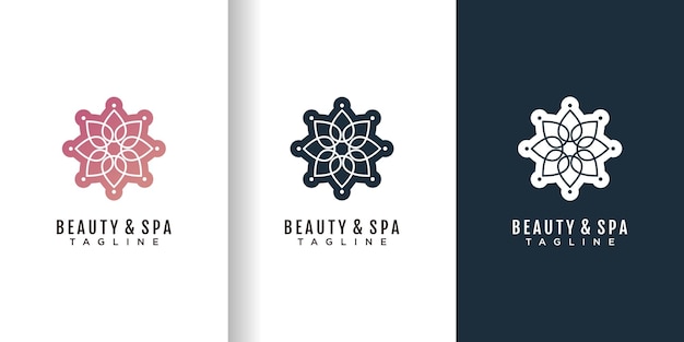 Beauty spa logo design icon vector illustration for beauty business