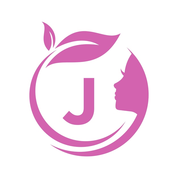 Beauty Spa-logo op Letter J Vector-sjabloon