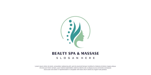 Beauty spa logo with creative and unique style concept design icon premium vector