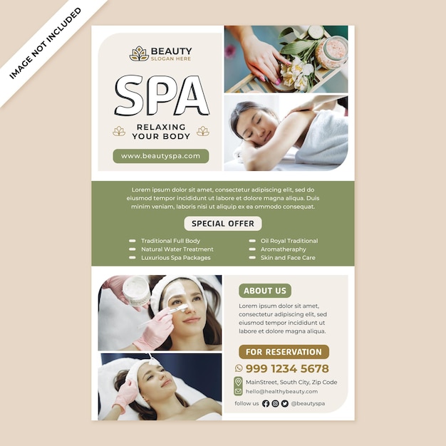 Vector beauty spa poster promotion in flat design style