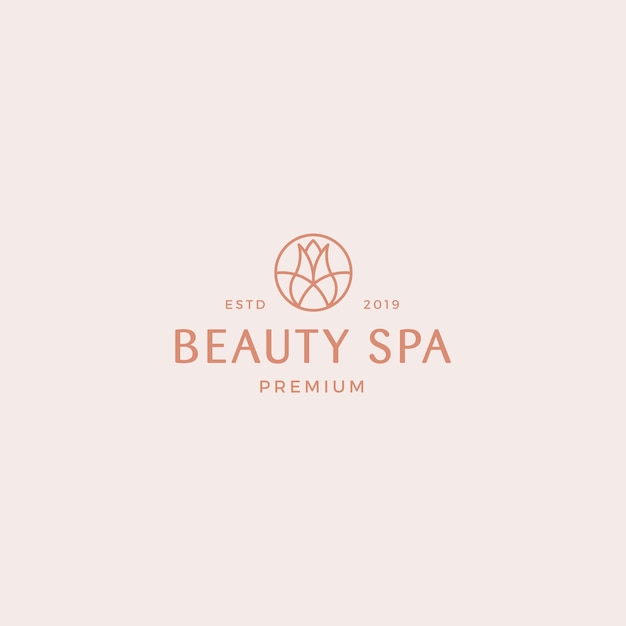 Beauty spa премиум шаблон логотипа