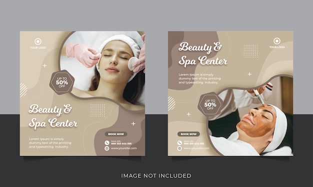Vector beauty and spa promotion social media post