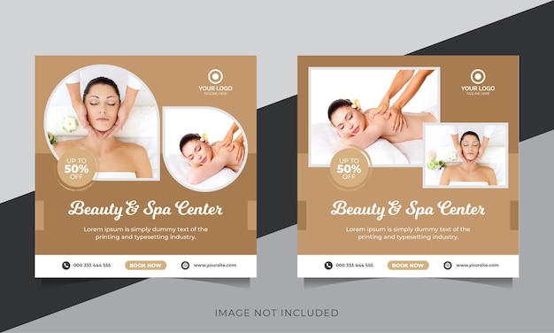 beauty and spa promotion social media post