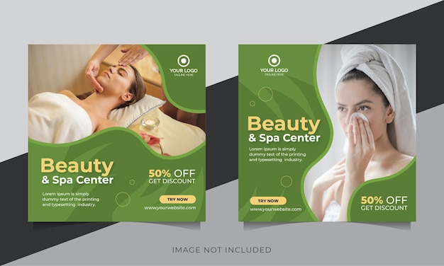 Beauty and spa promotion social media post