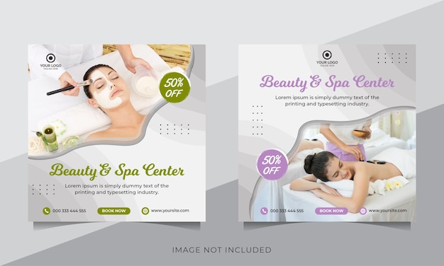 Beauty and spa promotion social media post