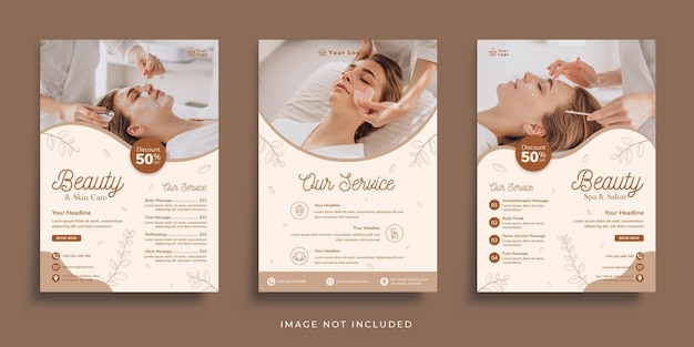 Beauty spa salon flyer template