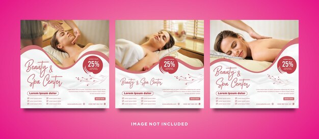 beauty and spa social media instagram post or banner template