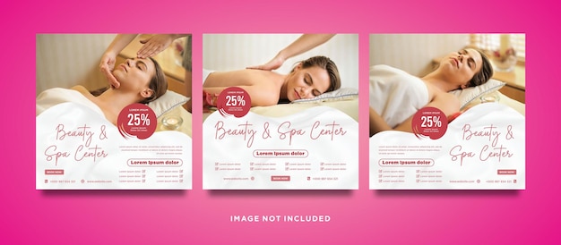 Vector beauty and spa social media instagram post or banner template