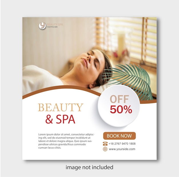 Vector beauty and spa social media or instagram post template design