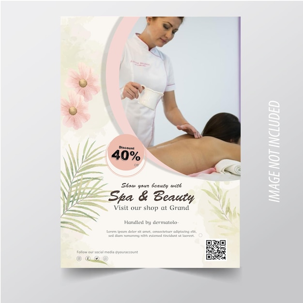 Beauty and spa social media or instagram post template design