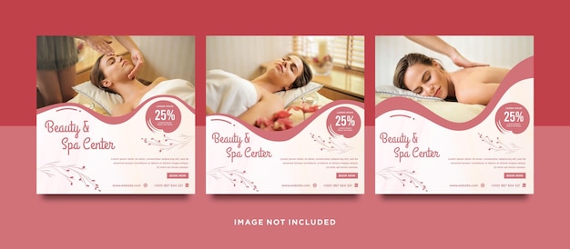 Vector beauty and spa social media instagram post template