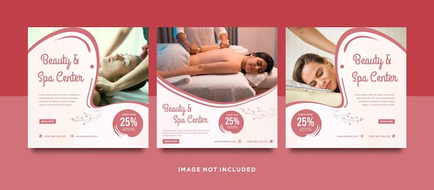 beauty and spa social media instagram post template