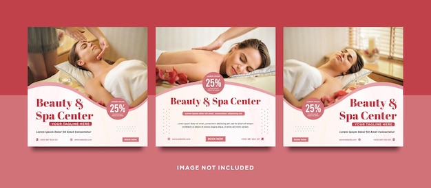 beauty and spa social media instagram post template