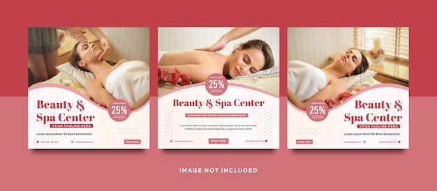 Vector beauty and spa social media instagram post template