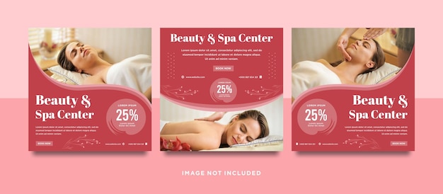 beauty and spa social media instagram post template