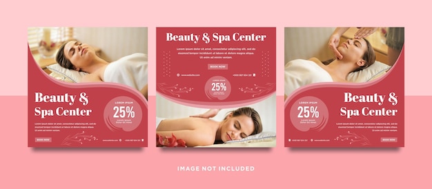 Vector beauty and spa social media instagram post template