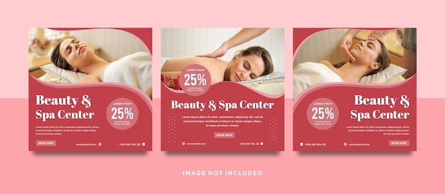 Beauty and spa social media instagram post template