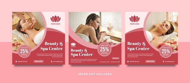 Vector beauty and spa social media instagram post template