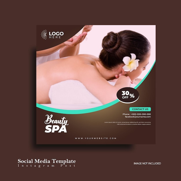 Beauty spa social media post design