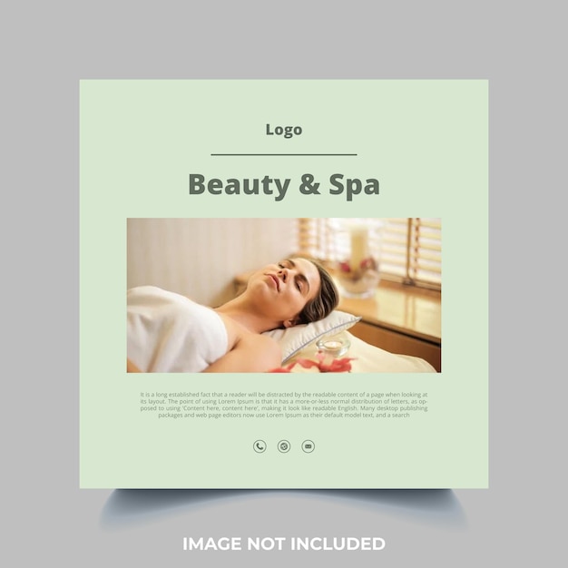 beauty spa social media post design