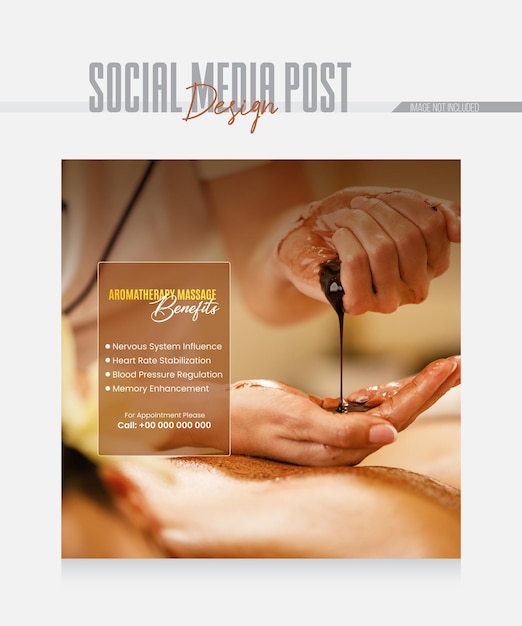 Beauty and spa social media salon post template