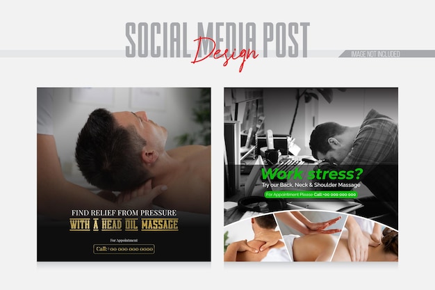 Vector beauty and spa social media salon post template