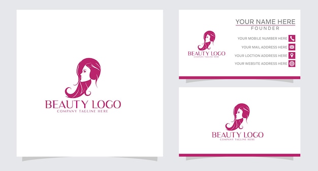 beauty spa vrouw cosmetisch logo ontwerpsjabloon