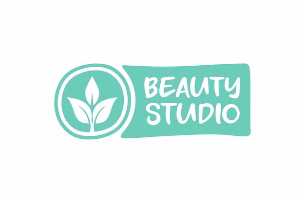 Vector beauty studio label vector health and beauty care logo tags and elements for natural beauty studio