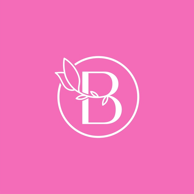 Vector beauty studio logo letter b