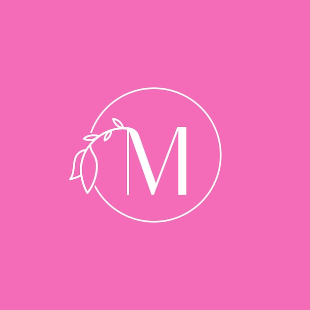 Vector beauty studio logo letter m