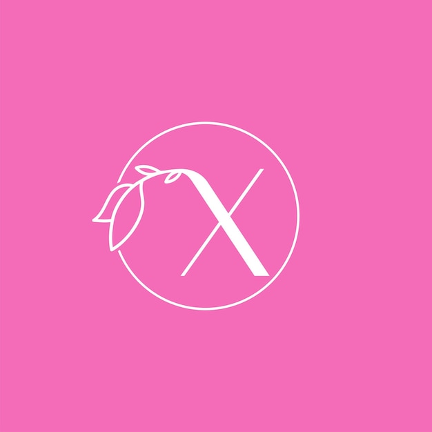 Beauty studio logo letter x