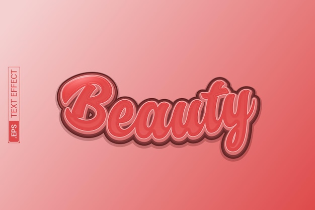 Vector beauty text effect design eps file format